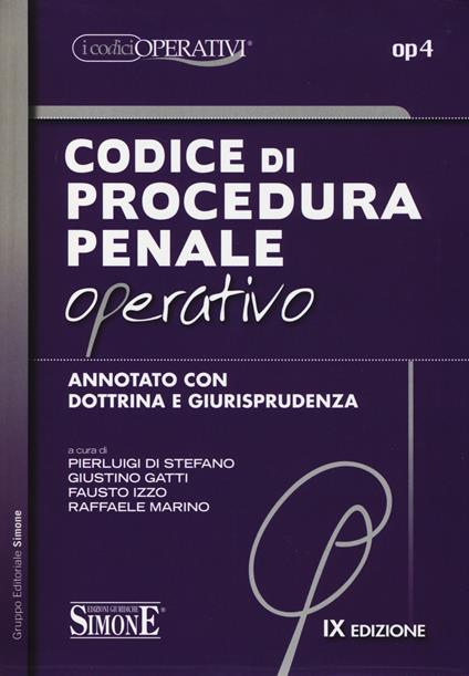 Codice di procedura penale operativo annotato con dottrina e giurisprudenza - copertina
