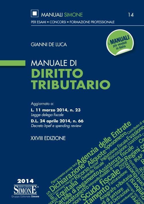 Manuale di diritto tributario - Gianni De Luca - copertina