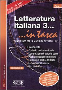 Letteratura italiana. Vol. 3: Il Novecento. - copertina