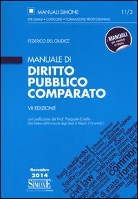 Manuale di diritto pubblico comparato - Federico Del Giudice - copertina