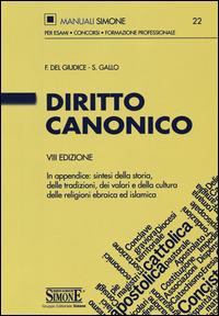 Diritto canonico - Federico Del Giudice,Sergio Gallo - copertina