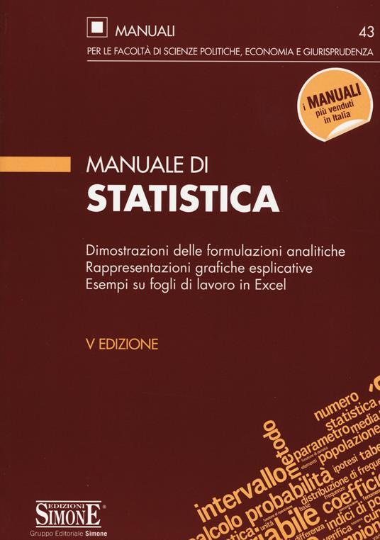 Manuale di statistica - copertina