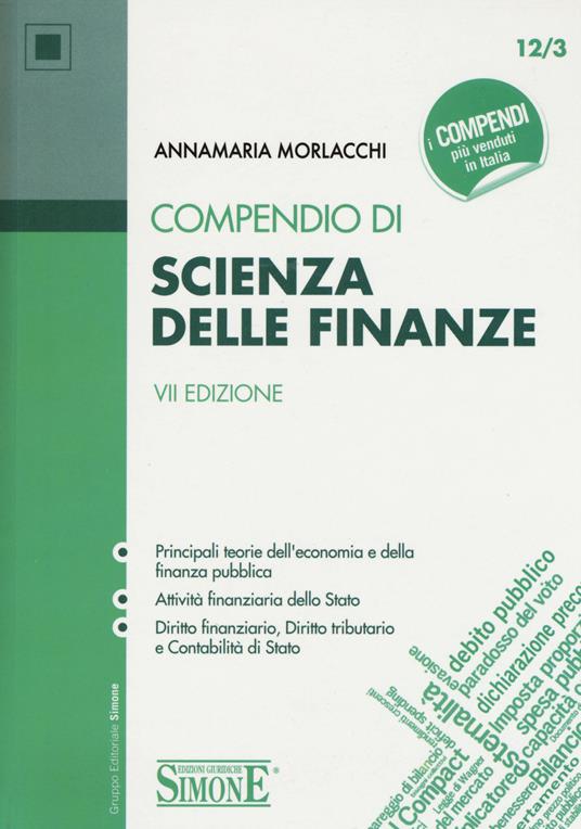 Compendio di scienza delle finanze - Annamaria Morlacchi - copertina