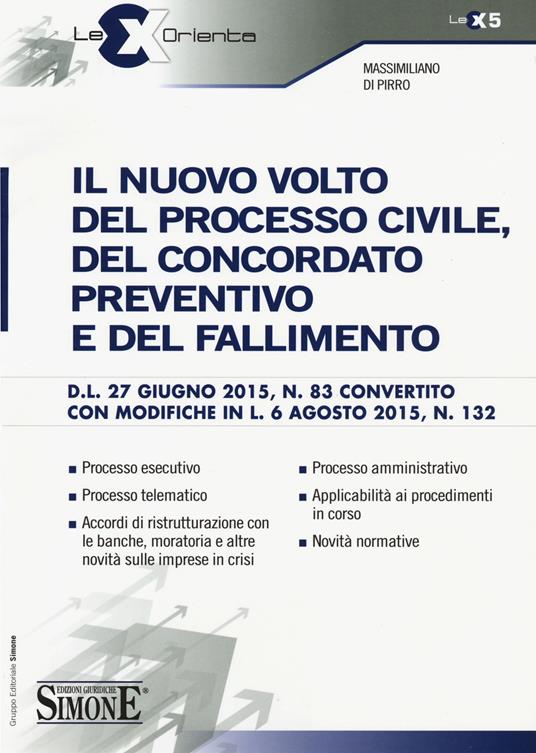 Il nuovo volto del processo civile, del concordato preventivo e del fallimento - Massimiliano Di Pirro - copertina