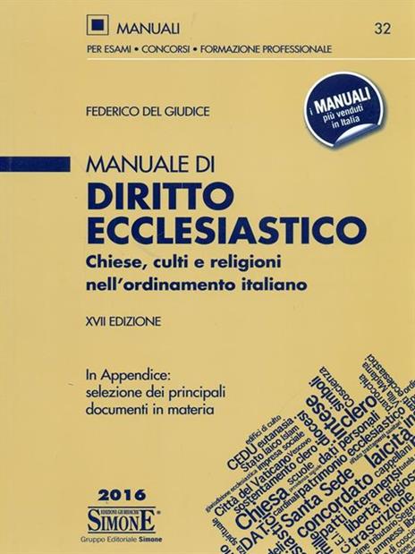 Manuale di diritto ecclesiastico. Chiese, culti e religioni nell'ordinamento italiano - Federico Del Giudice - 3