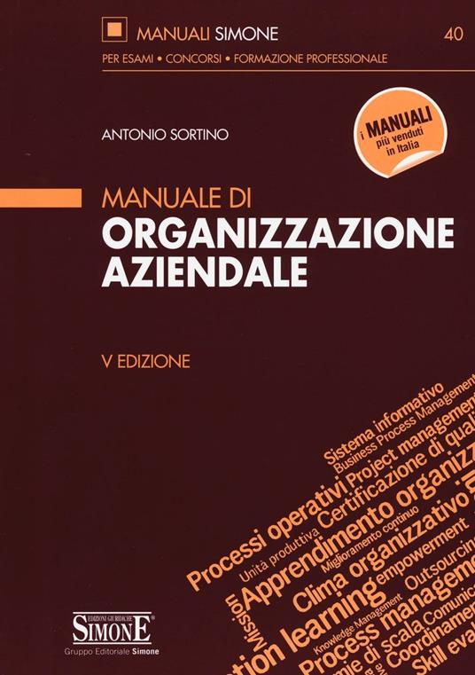 Manuale di organizzazione aziendale - Antonio Sortino - copertina