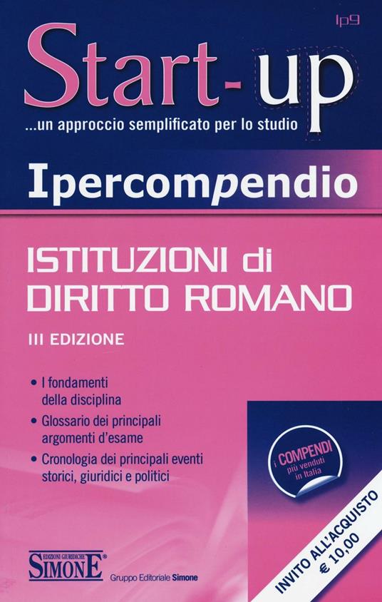 Ipercompendio istituzioni di diritto romano - copertina