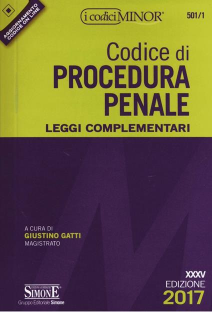 Codice di procedura penale. Leggi complementari. Ediz. minor. Con Contenuto digitale per download e accesso online - copertina
