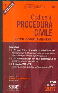 Codice di procedura civile. Leggi complementari. Ediz. minor