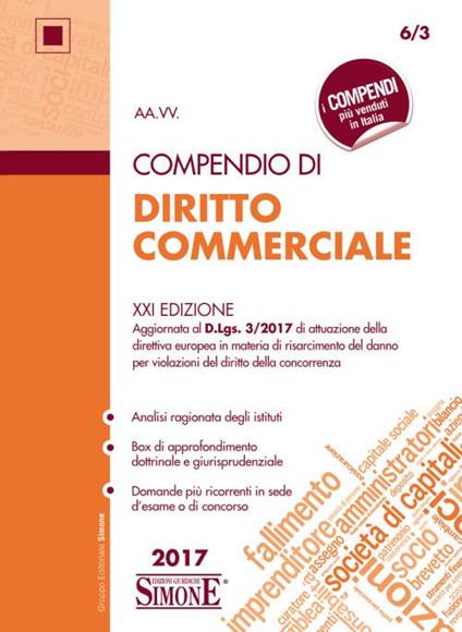 Compendio di diritto commerciale - copertina