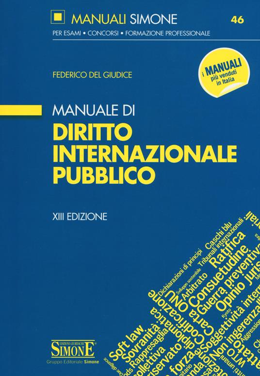 Manuale di diritto internazionale pubblico - Federico Del Giudice - copertina