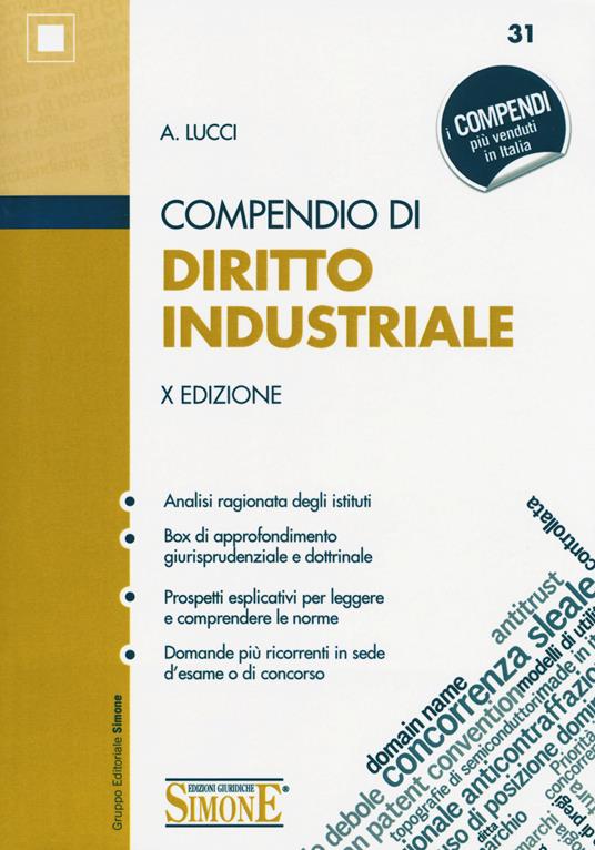 Compendio di diritto industriale - A. Lucci - copertina