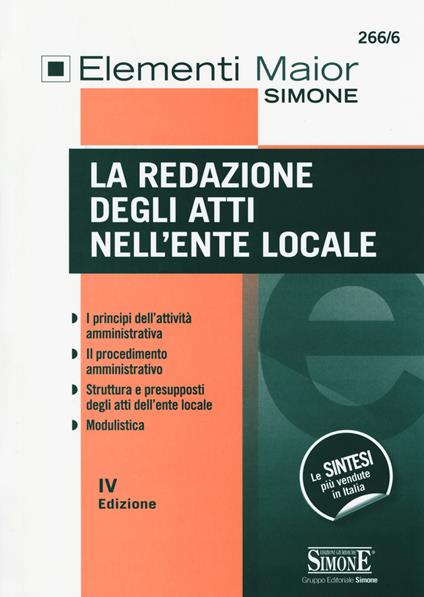 La redazione degli atti nell'ente locale - copertina