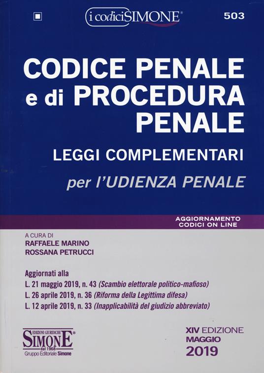 Codice penale e di procedura penale. Leggi complementari - copertina