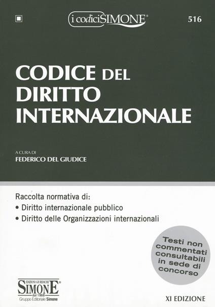 Codice del diritto internazionale - copertina
