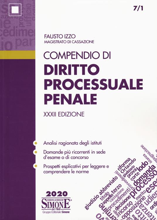 Compendio di diritto processuale penale - Fausto Izzo - copertina
