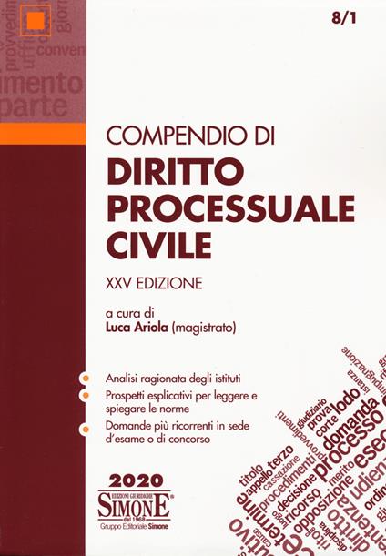 Compendio di diritto processuale civile - copertina