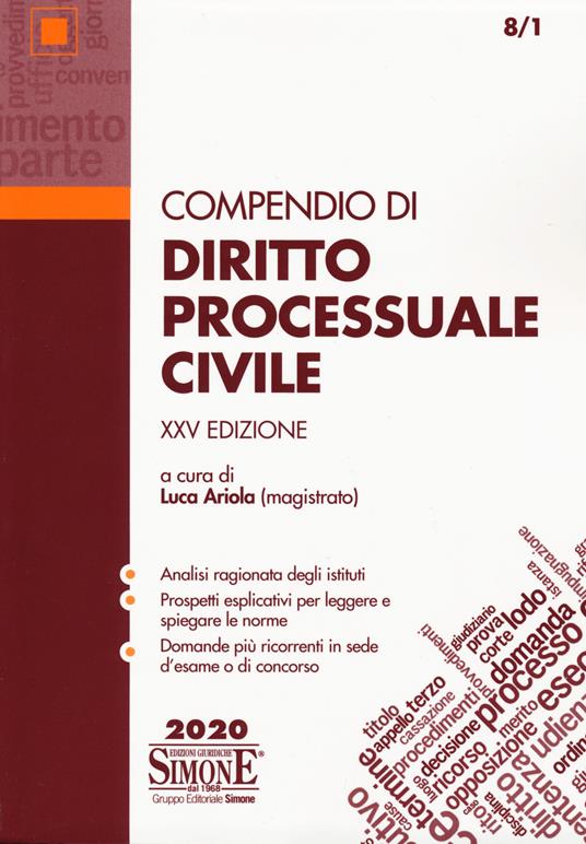 Compendio di diritto processuale civile - copertina