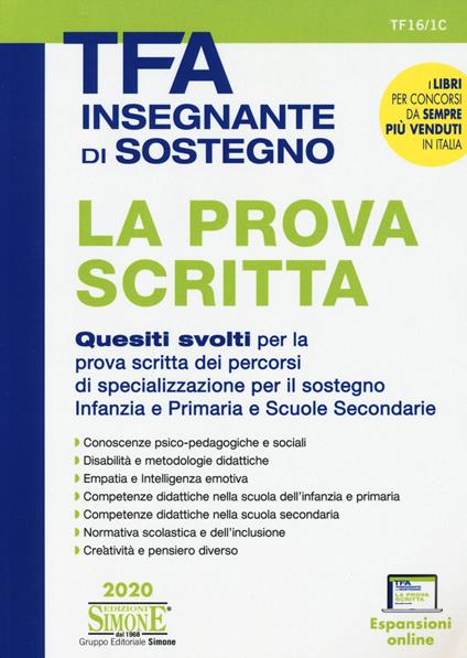 TFA Insegnante di sostegno. La prova scritta. Con espansione online - copertina