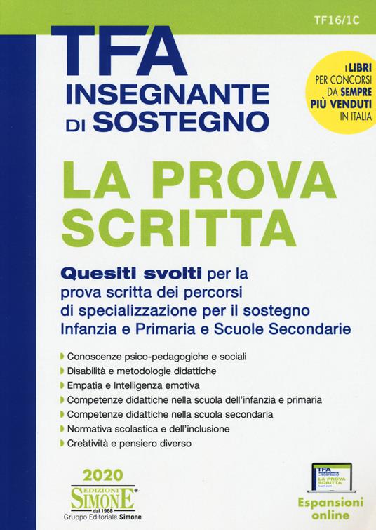 TFA Insegnante di sostegno. La prova scritta. Con espansione online - copertina
