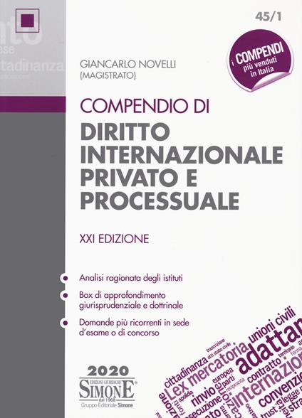 Compendio di diritto internazionale privato e processuale. Con espansione online - Giancarlo Novelli - copertina