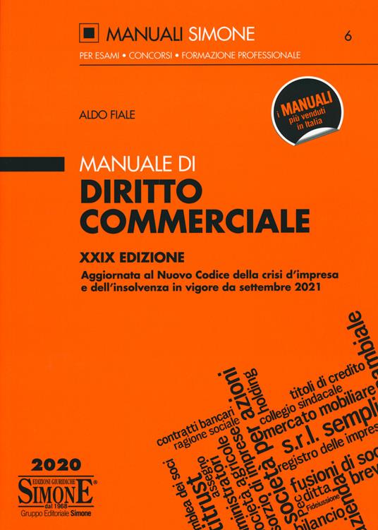 Manuale di diritto commerciale - Aldo Fiale - copertina