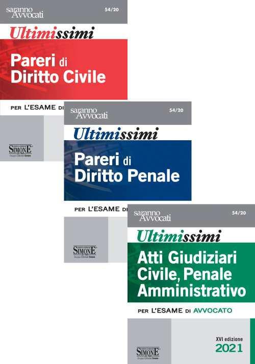 Ultimissimi pareri di diritto civile-Ultimissimi pareri di diritto penale-Ultimissimi atti giudiziari di diritto civile, penale e amministrativo - copertina