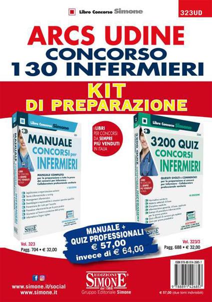 ARCS Udine. Concorso 130 infermieri. Kit di preparazione. Manuale + quiz professionali. Con espansione online - copertina