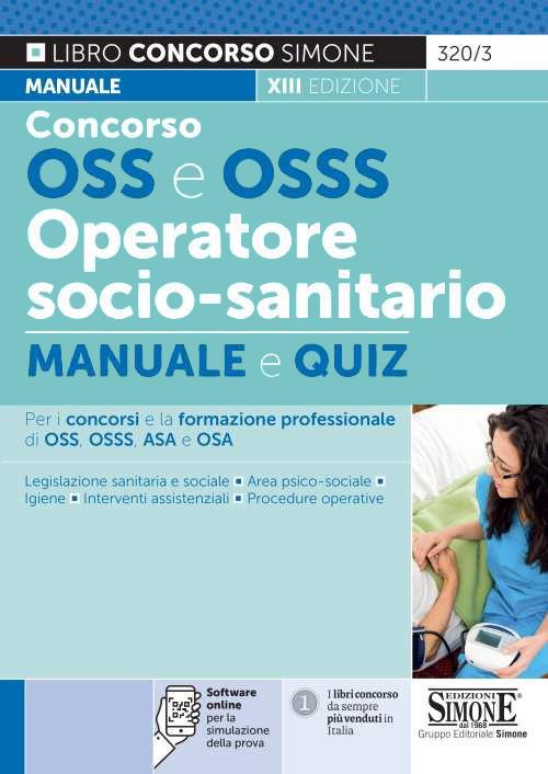 Concorso OSS e OSSS operatore socio-sanitario. Manuale e quiz. Con software di simulazione - copertina