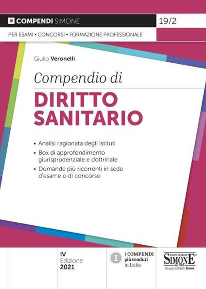 Compendio di diritto sanitario - Giulio Veronelli - copertina
