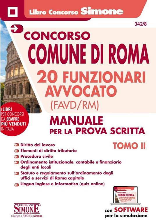 Concorso Comune di Roma 20 funzionari avvocato (FAVD/RM). Con software di simulazione - 2