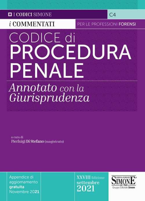 Codice di procedura penale. Annotato con la giurisprudenza. Con appendice di aggiornamento novembre 2021 - copertina