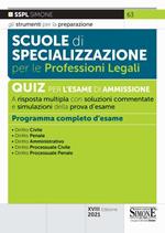 Scuole di specializzazione per le professioni legali. Quiz per l'esame di ammissione a risposta multipla con risposte commentate e simulazioni della prova