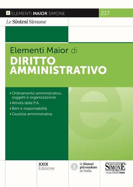 Elementi di diritto amministrativo - copertina