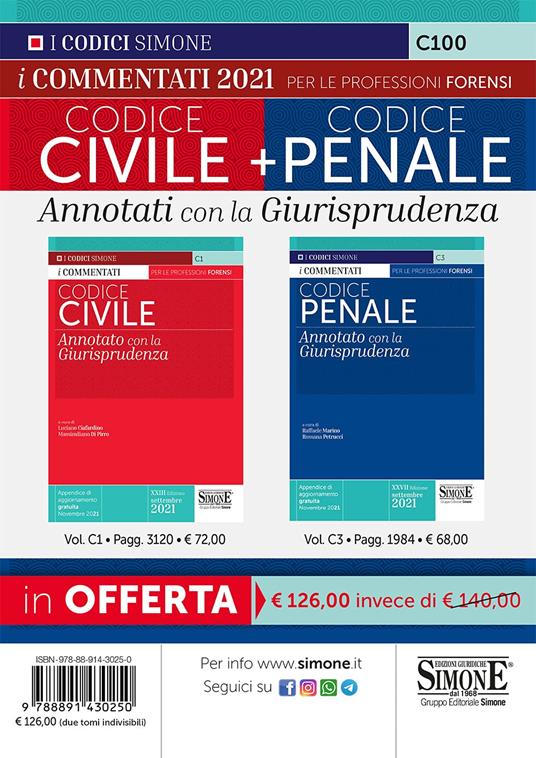 Kit Codice civile+Codice penale. Annotati con la giurisprudenza - copertina