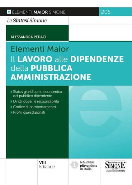 Il lavoro alle dipendenze della pubblica amministrazione - Alessandra Pedaci - copertina