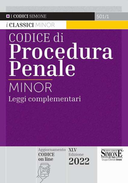 Codice di procedura penale e leggi complementari. Ediz. minor - copertina