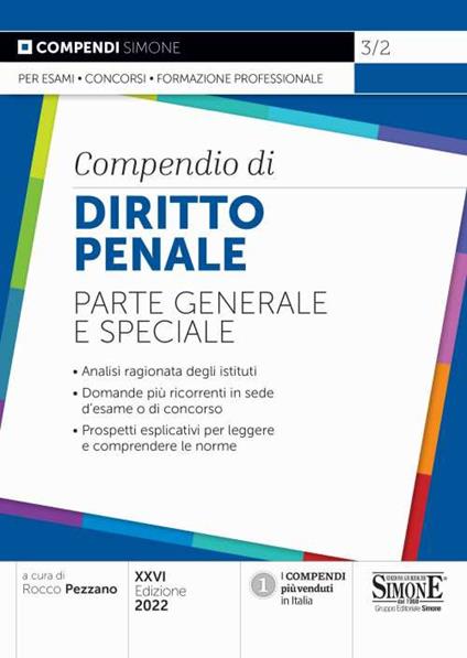 Compendio di diritto penale. Parte generale e speciale - copertina