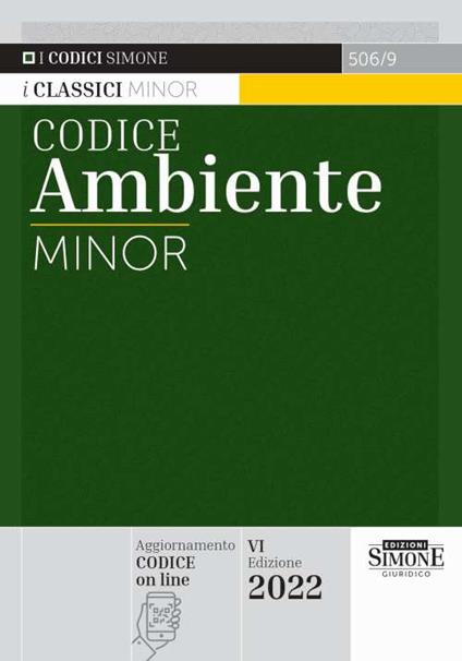 Codice dell'ambiente. Ediz. minor - copertina