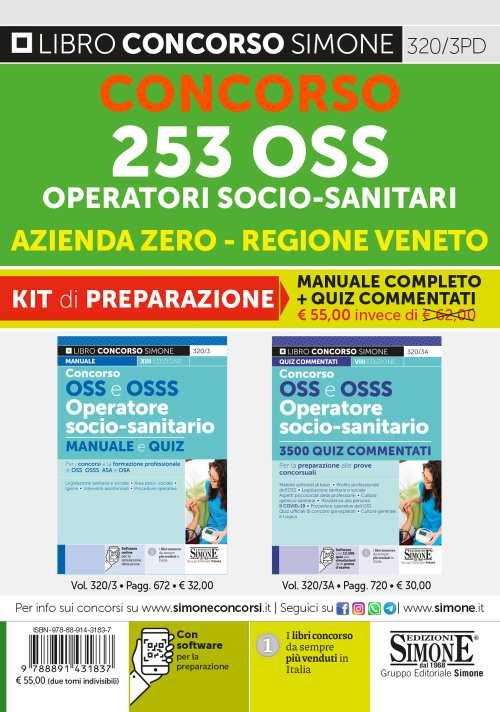 Concorso 253 OSS Operatori Socio-Sanitari. Azienda Zero. Regione Veneto. Kit di preparazione. Con software di simulazione - copertina