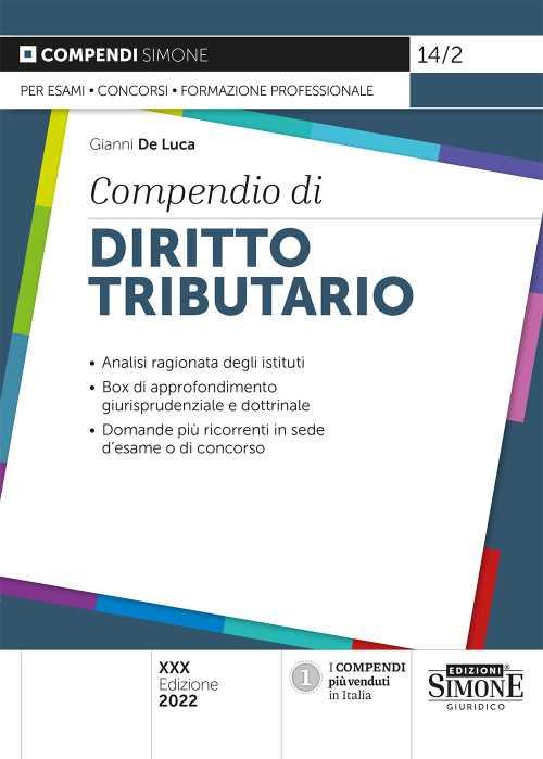 Compendio di diritto tributario - Gianni De Luca - copertina