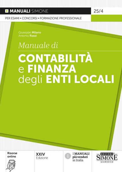 Manuale di contabilità e finanza degli enti locali - Giuseppe Milano,Antonio Rossi - copertina