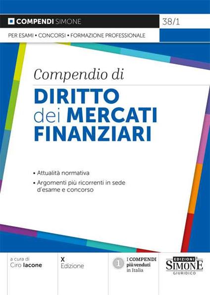 Compendio di diritto dei mercati finanziari - copertina