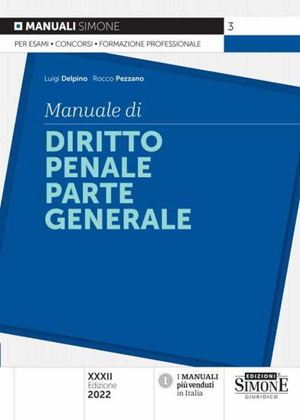 Manuale di diritto penale. Parte generale - Luigi Delpino,Rocco Pezzano - copertina