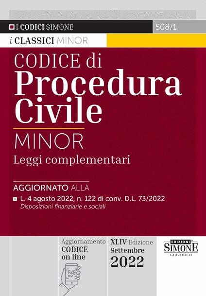 Codice di procedura civile minor. Leggi complementari. Con espansione online - copertina