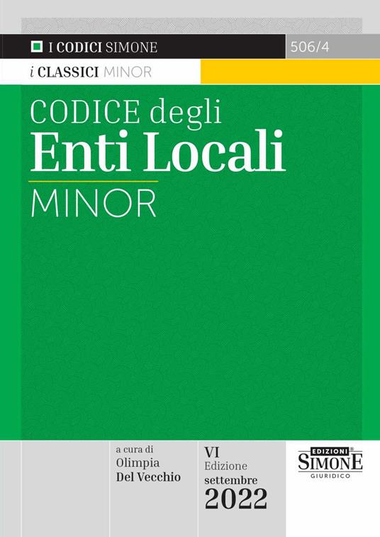 Codice degli enti locali. Ediz. minor - copertina