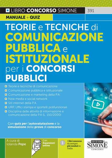 Teorie e tecniche di comunicazione pubblica e istituzionale per i concorsi pubblici. Manuale+Quiz. Con espansione online - copertina