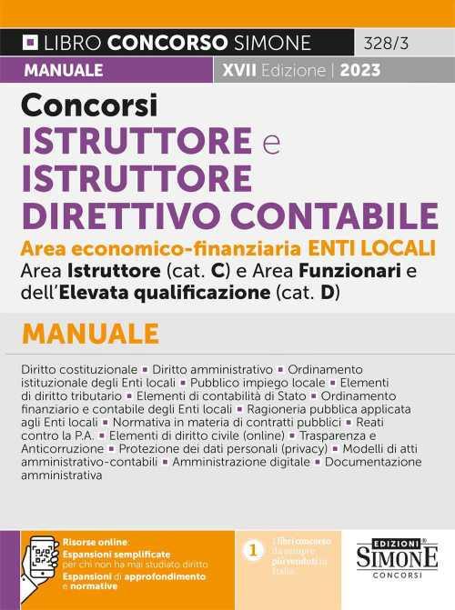 Concorsi istruttore e istruttore direttivo contabile area economico-finanziaria enti locali. Categorie C e D. Manuale. Con espansioni online - copertina