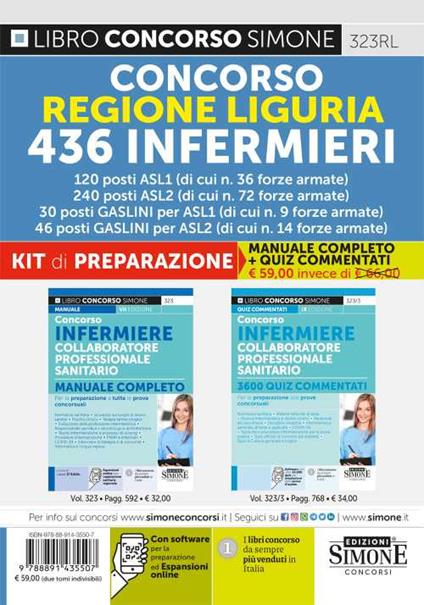 Concorso Regione Liguria. 436 infermieri. Kit di preparazione - copertina