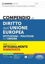 Compendio di diritto dell'Unione Europea. Aspetti istituzionali e politiche dell'Unione